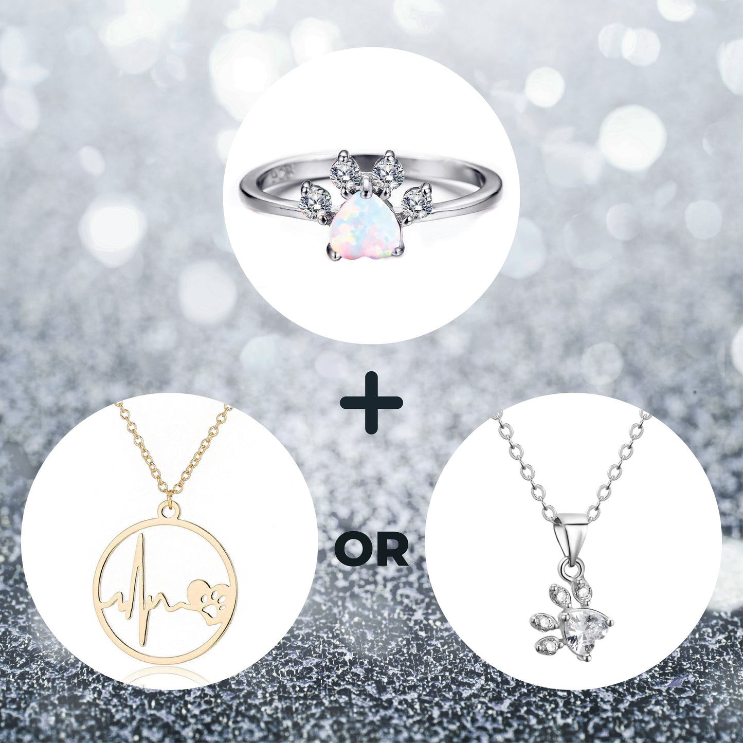 Brayden Paw Ring + Necklace - Birthmonth Deals