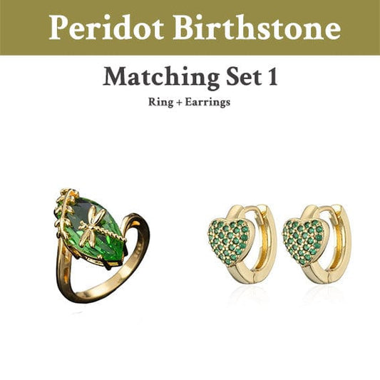 August Peridot Birthstone Ring Bundle 1 - Birthmonth Deals