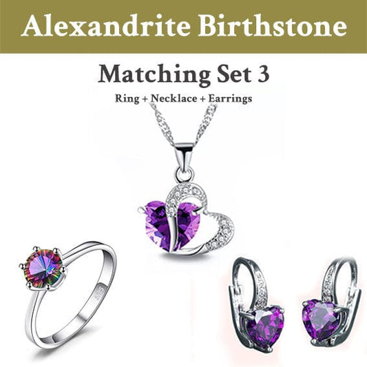 June Alexandrite Birthstone Ring Bundle 3 - Birthmonth Deals