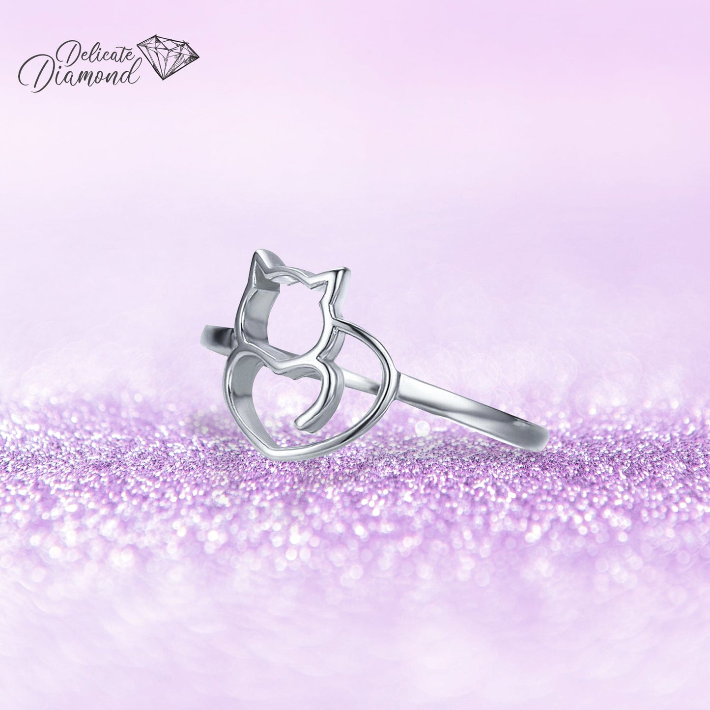 Cat Heart Ring - Birthmonth Deals