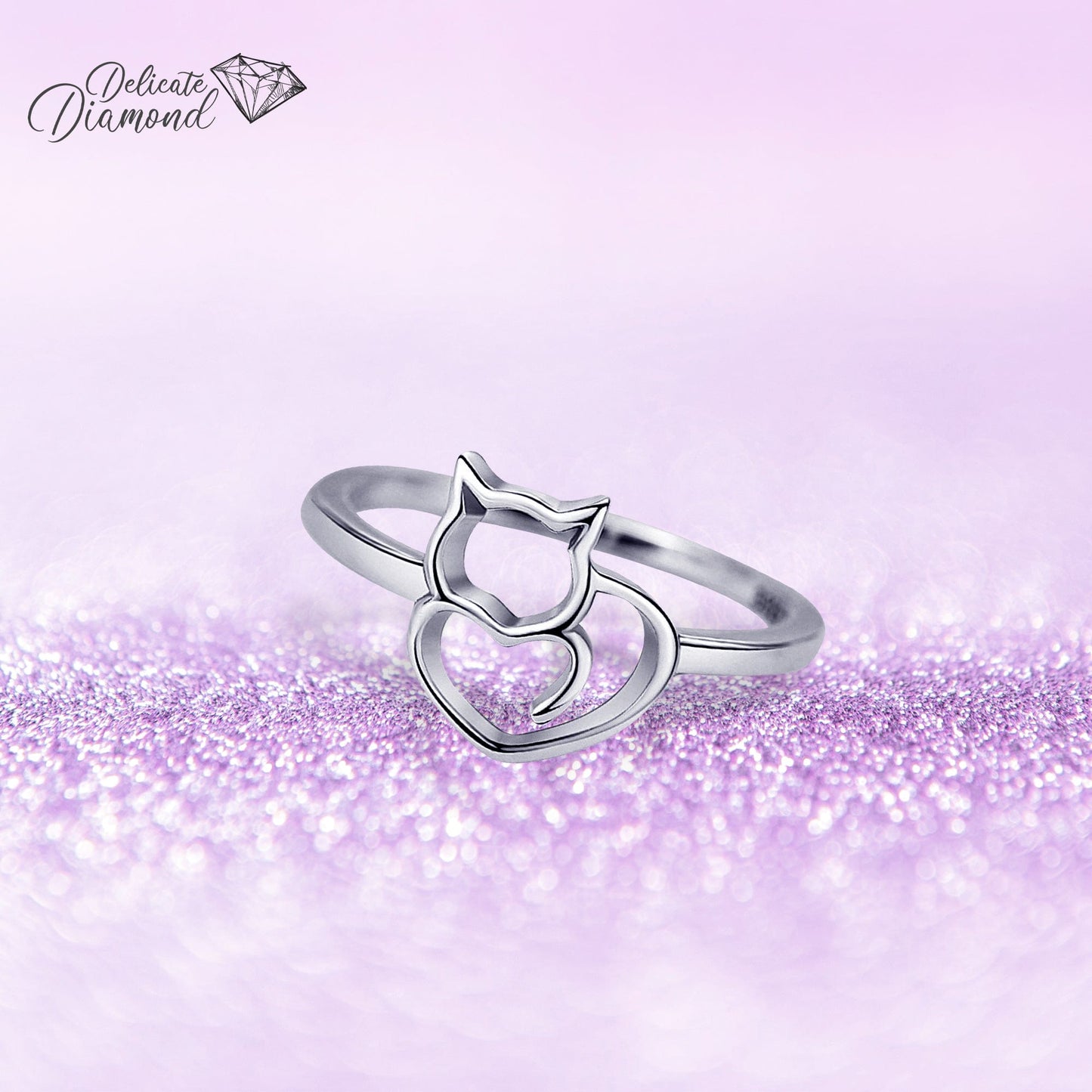 Cat Heart Ring - Birthmonth Deals