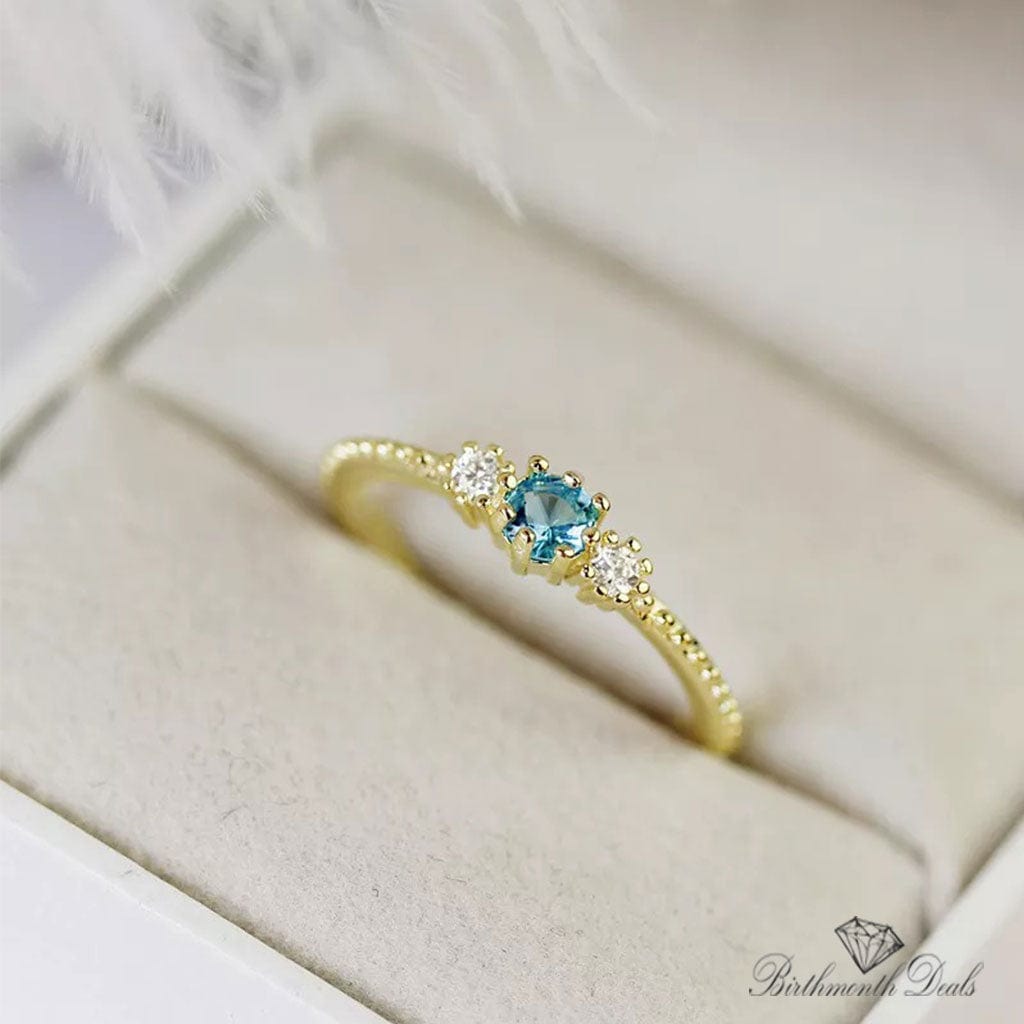 December Zircon Birthstone Ring - Birthmonth Deals