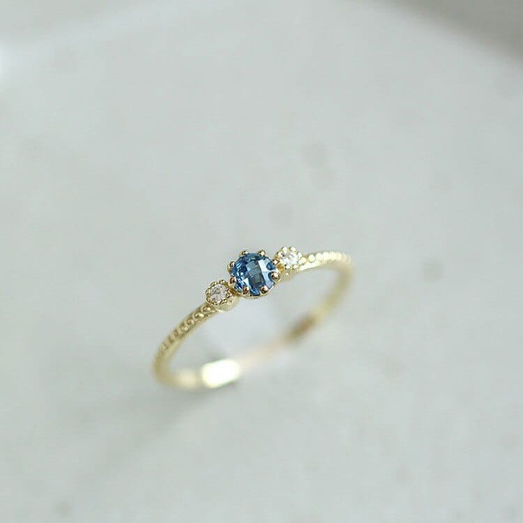 December Zircon Birthstone Ring - Birthmonth Deals