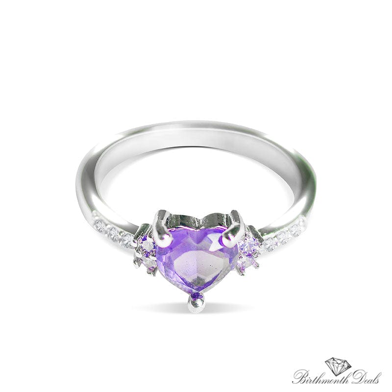 February Amethyst Birthstone Ring - Birthmonth Deals