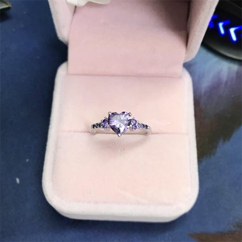 February Amethyst Birthstone Ring - Birthmonth Deals