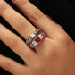 Forever in My Heart Ruby Three-Stone Promise Ring - Birthmonth Deals