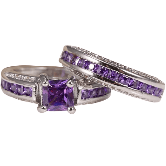 Amethyst Stacking Rings