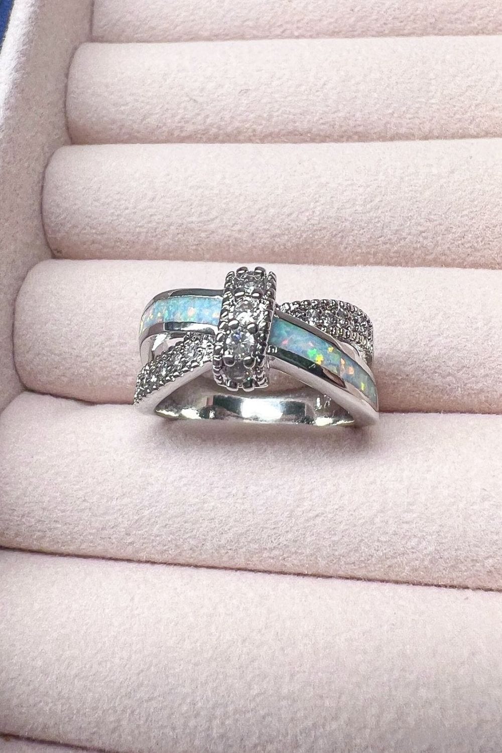 October Opal Birthstone Ring - Birthmonth Deals