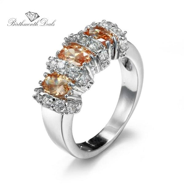 November Citrine Birthstone Ring - Birthmonth Deals