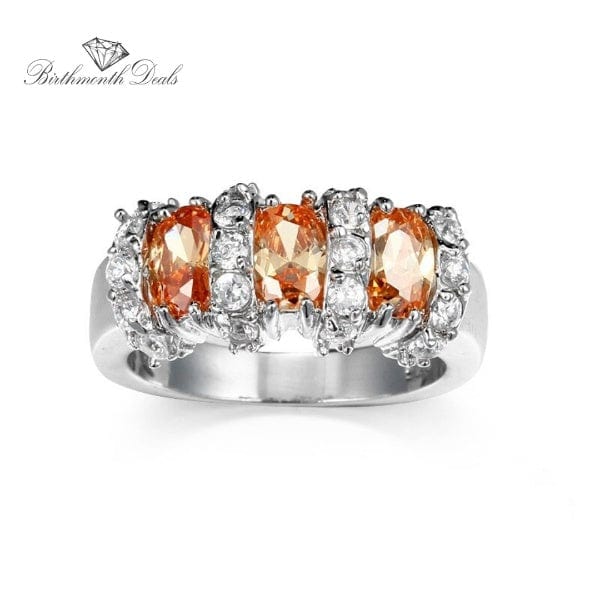 November Citrine Birthstone Ring - Birthmonth Deals