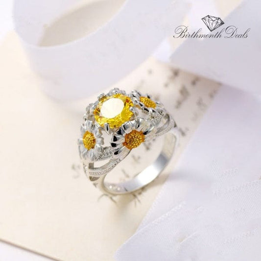 November Citrine Birthstone Ring - Birthmonth Deals