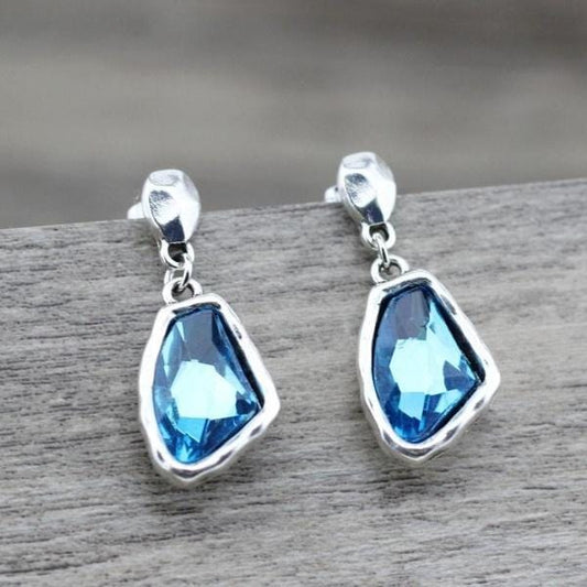 March Aquamarine Birthstone Earrings - Birthmonth Deals