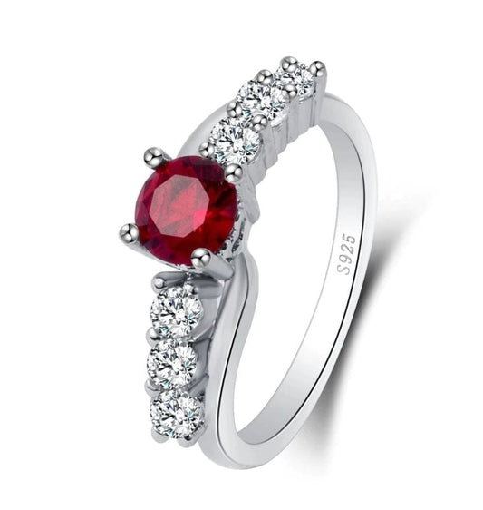 January Garnet Birthstone Ring - Birthmonth Deals