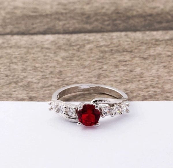 January Garnet Birthstone Ring - Birthmonth Deals