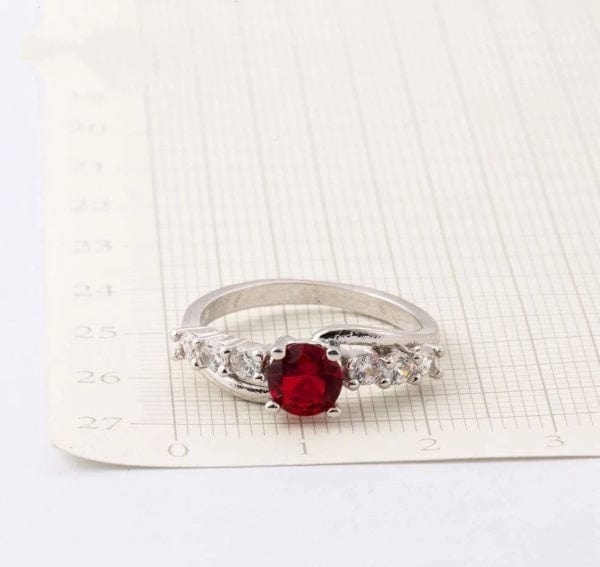 January Garnet Birthstone Ring - Birthmonth Deals