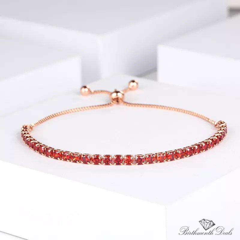 July Ruby Birthstone Bracelet - Birthmonth Deals