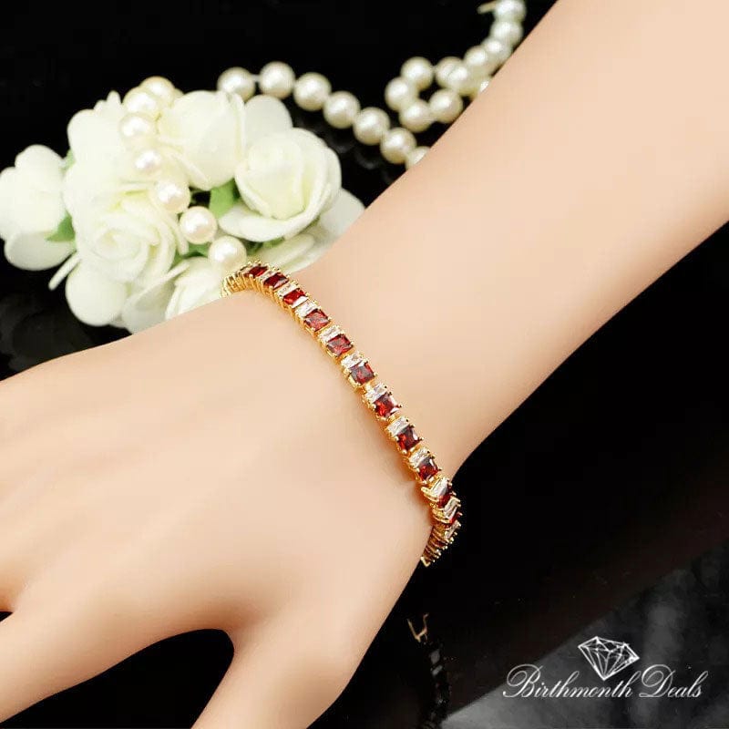 July Ruby Birthstone Bracelet - Birthmonth Deals