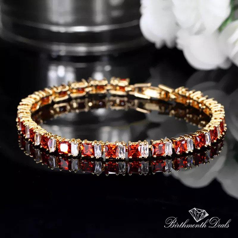 July Ruby Birthstone Bracelet - Birthmonth Deals