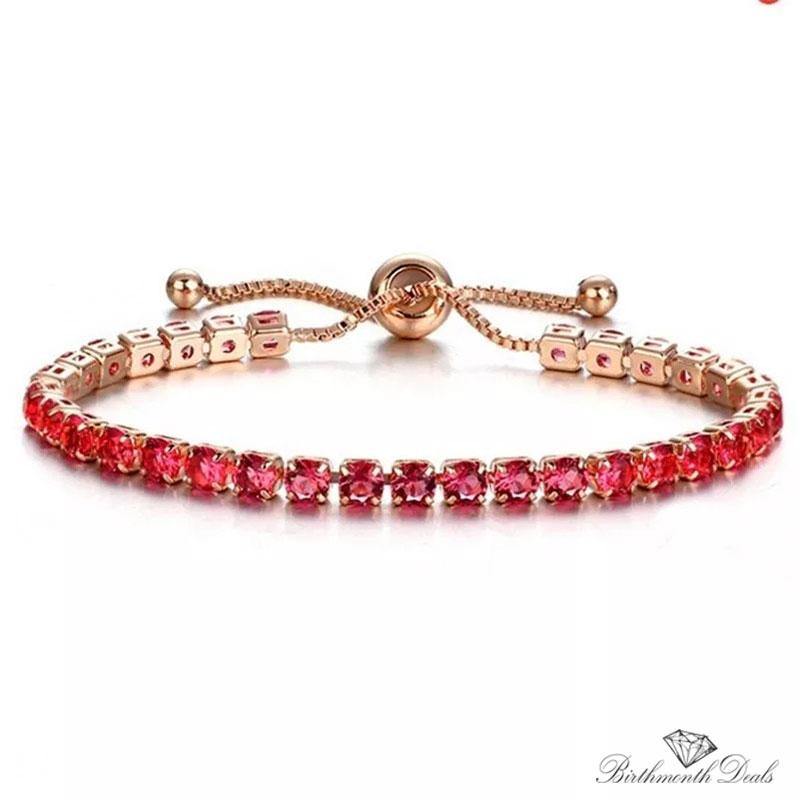 July Ruby Birthstone Bracelet - Birthmonth Deals