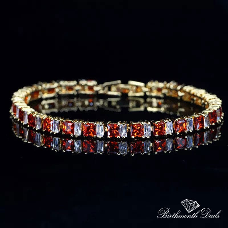 July Ruby Birthstone Bracelet - Birthmonth Deals