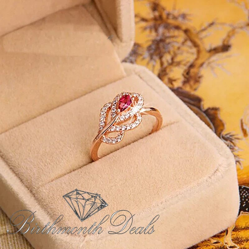 July Ruby Birthstone Ring - Birthmonth Deals