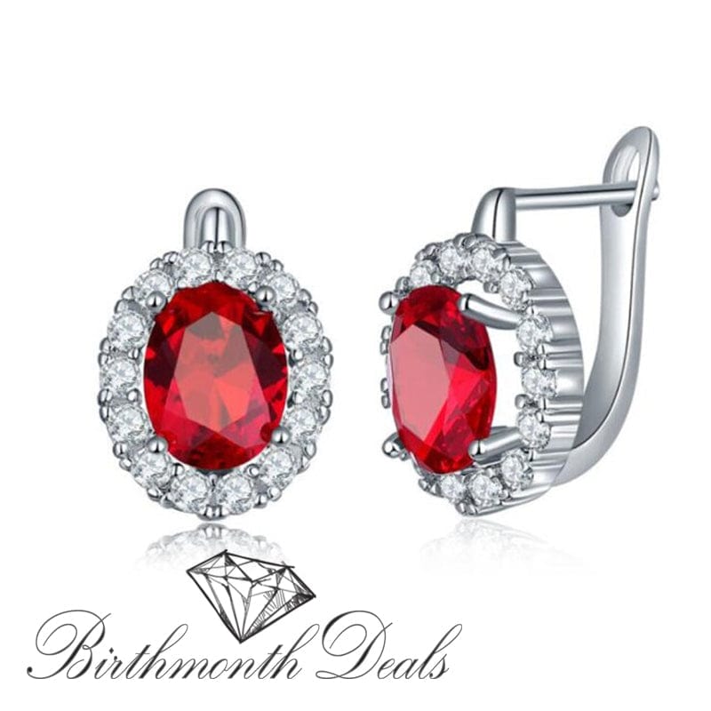 July Ruby Earrings - Birthmonth Deals