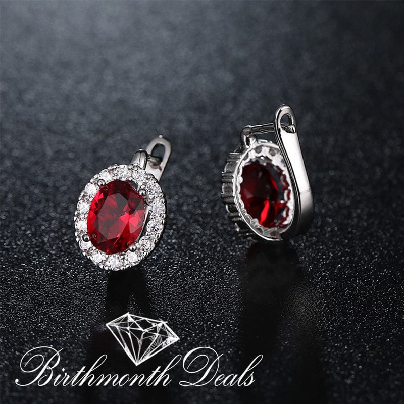 July Ruby Earrings - Birthmonth Deals