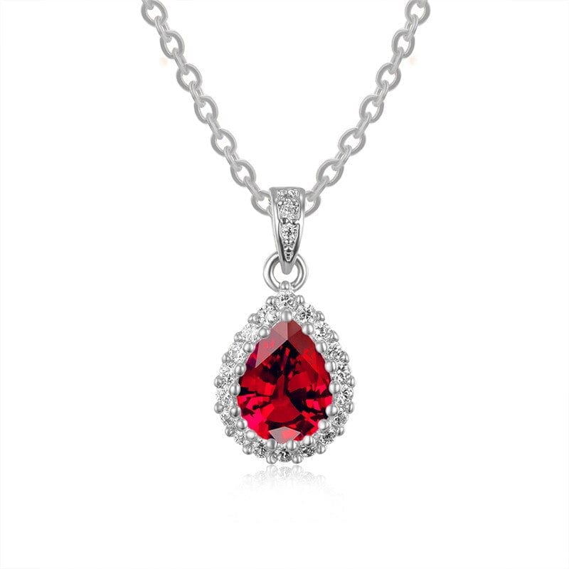 July Ruby Birthstone Necklace - Birthmonth Deals