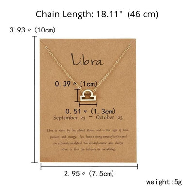 Libra Necklace - Birthmonth Deals