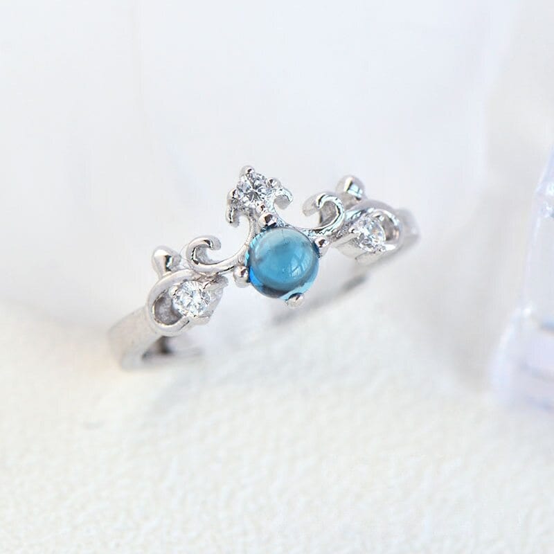 March Aquamarine Birthstone Ring - Birthmonth Deals