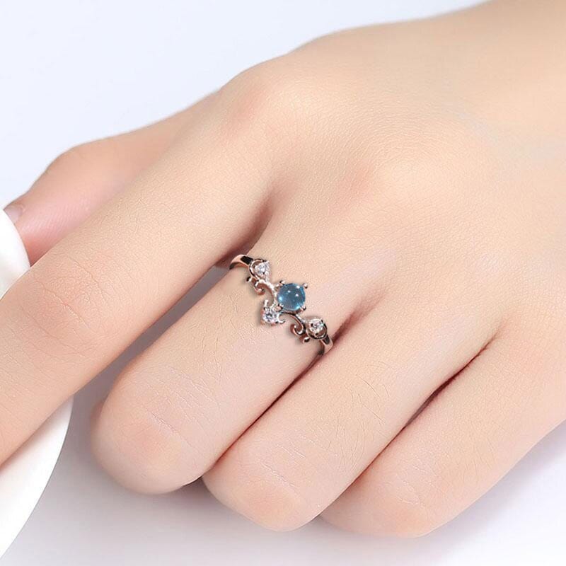 March Aquamarine Birthstone Ring - Birthmonth Deals