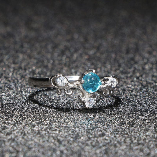 March Aquamarine Birthstone Ring - Birthmonth Deals