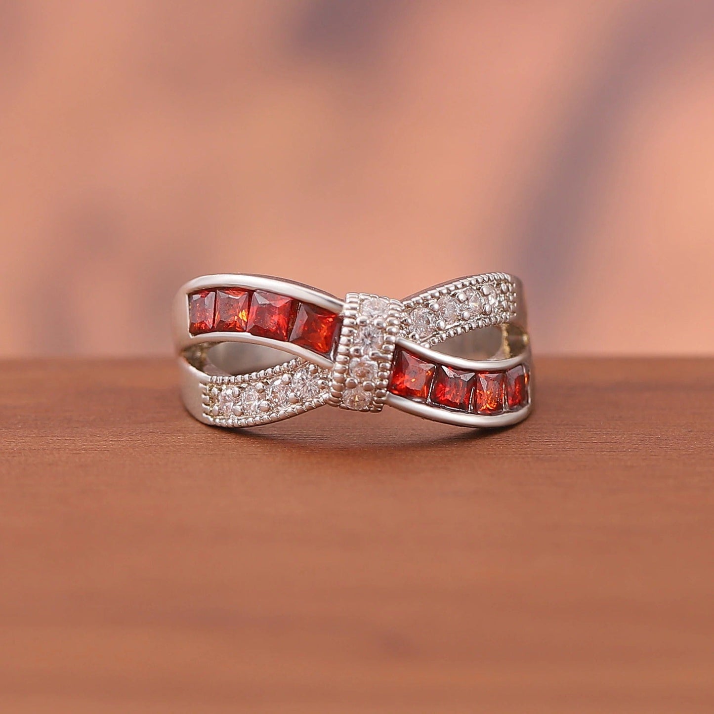 Eternity Garnet Ring