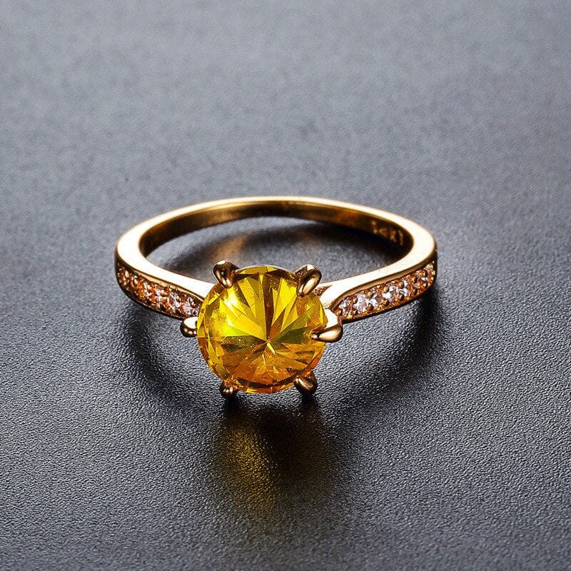 November Topaz Birthstone Ring - Birthmonth Deals