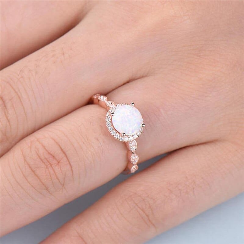 October Opal Birthstone Ring - Birthmonth Deals