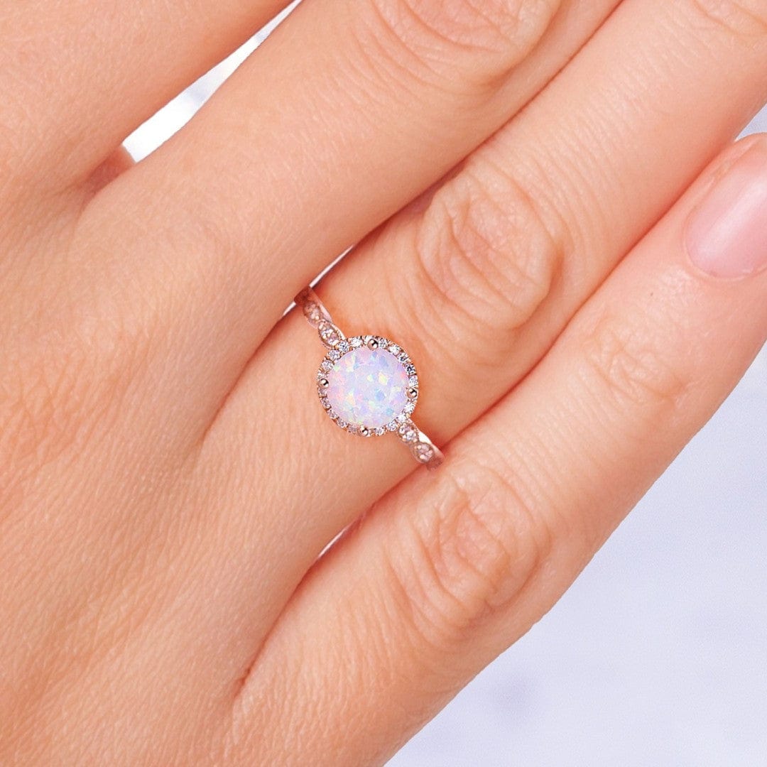 October Opal Birthstone Ring - Birthmonth Deals