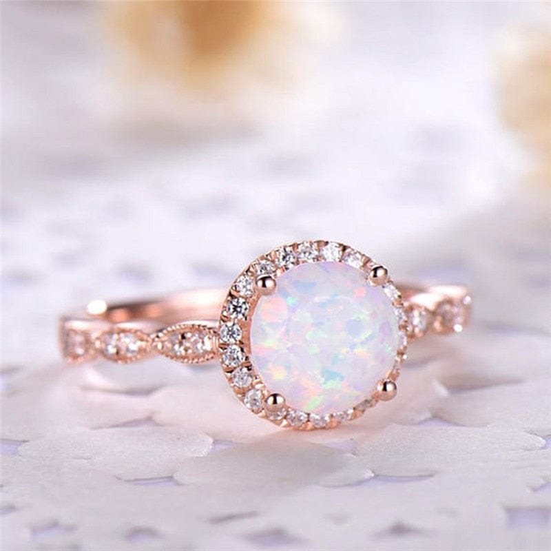 October Opal Birthstone Ring - Birthmonth Deals