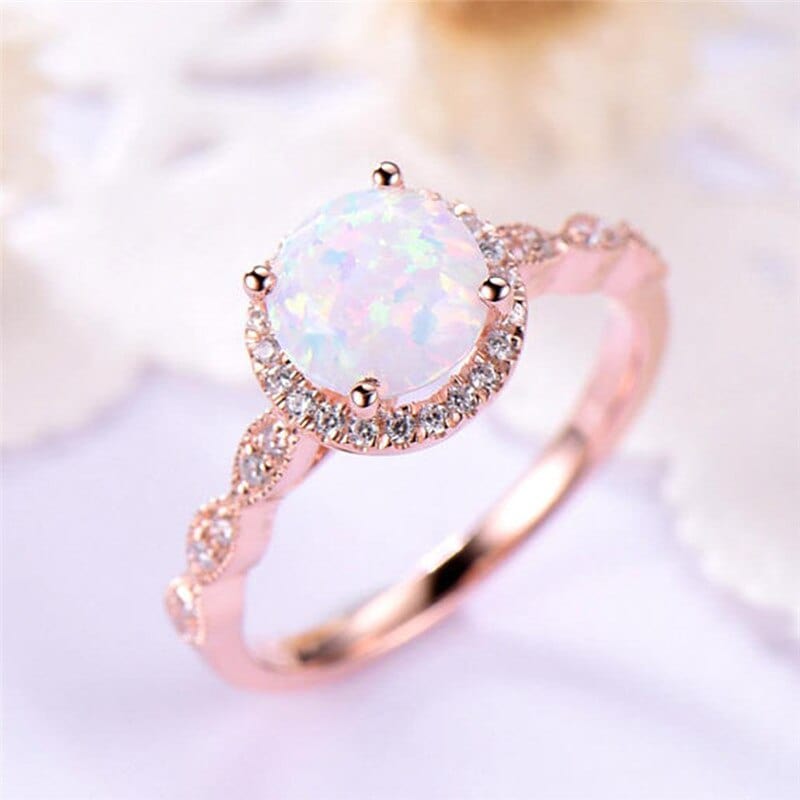 October Opal Birthstone Ring - Birthmonth Deals