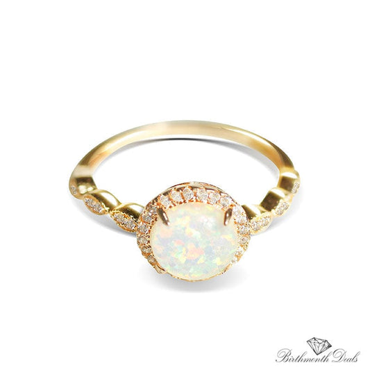 October Opal Birthstone Ring - Birthmonth Deals