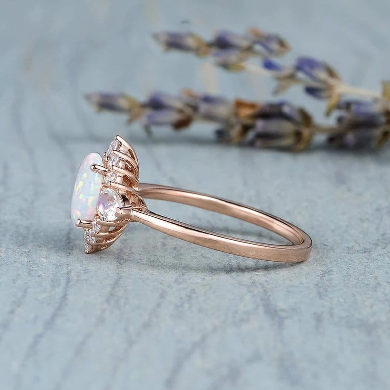 October Opal Birthstone Ring - Birthmonth Deals