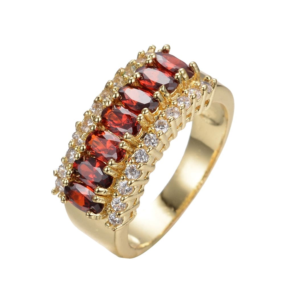 Pure Elegance July Ruby Birthstone Ring - Birthmonth Deals