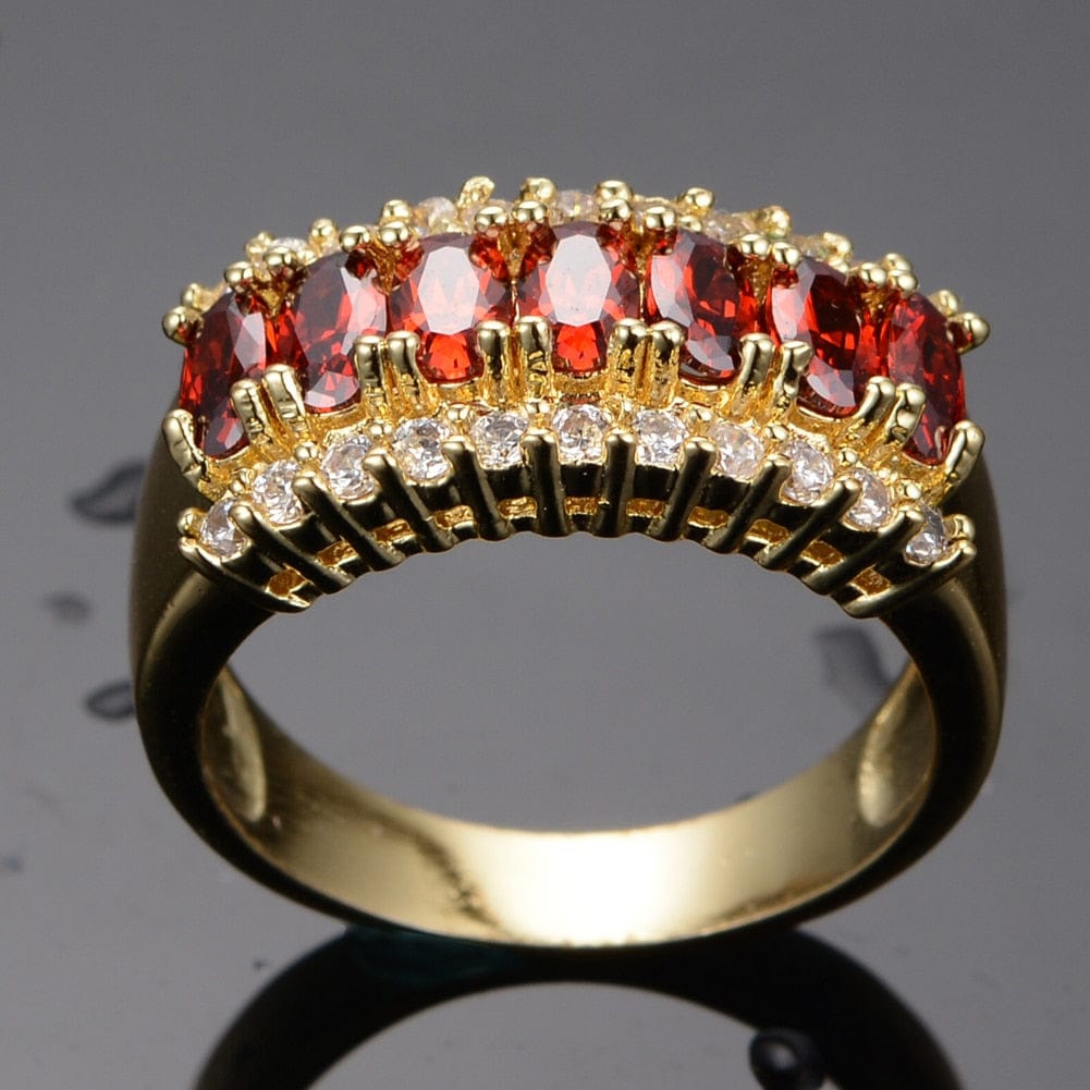 Pure Elegance July Ruby Birthstone Ring - Birthmonth Deals