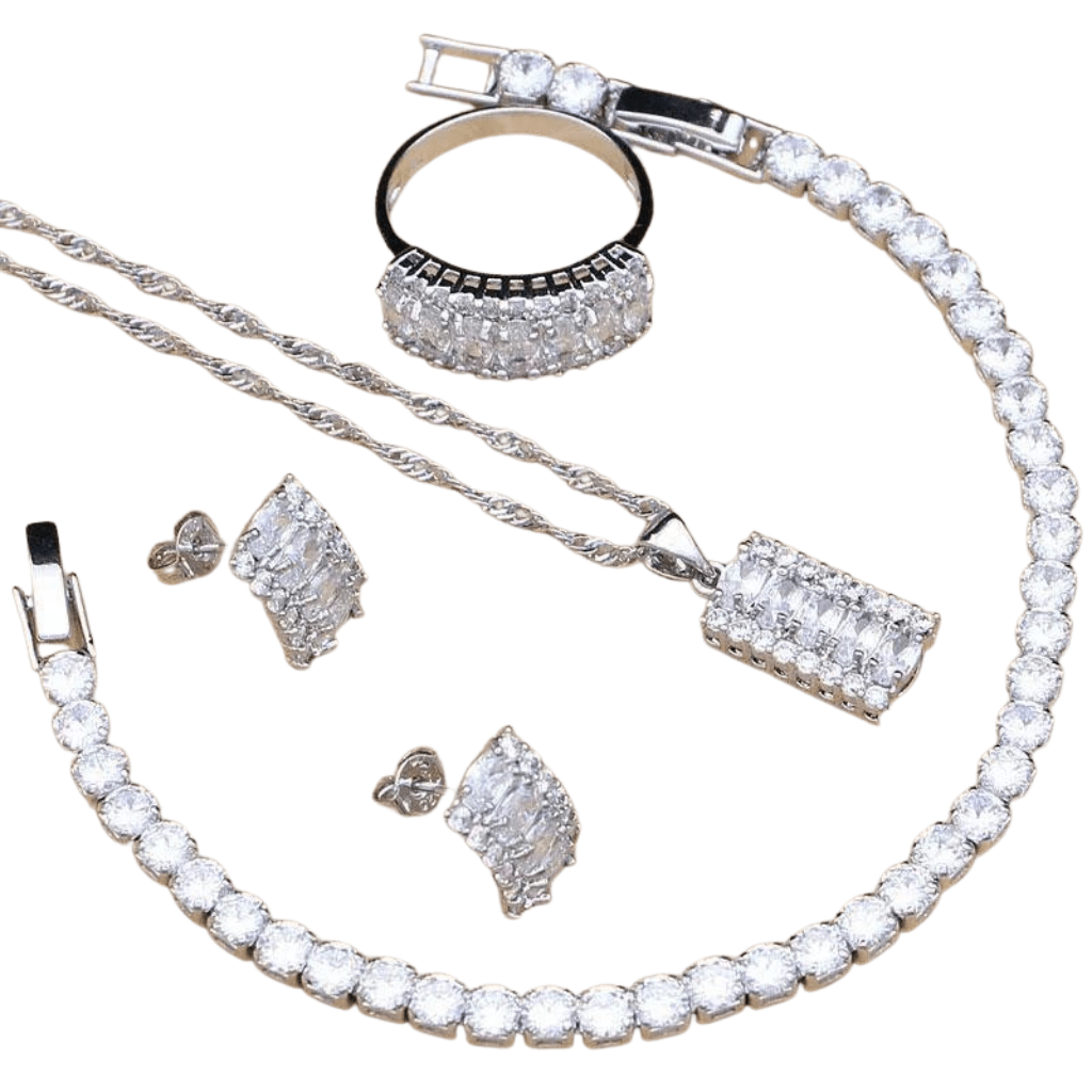 April Diamond Birthstone Jewelry Set
