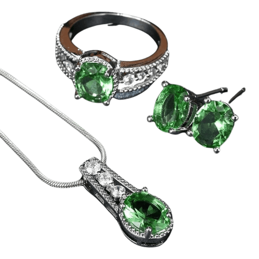 August Peridot Birthstone Jewelry Set