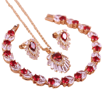 July Ruby Birthstone Jewelry Set