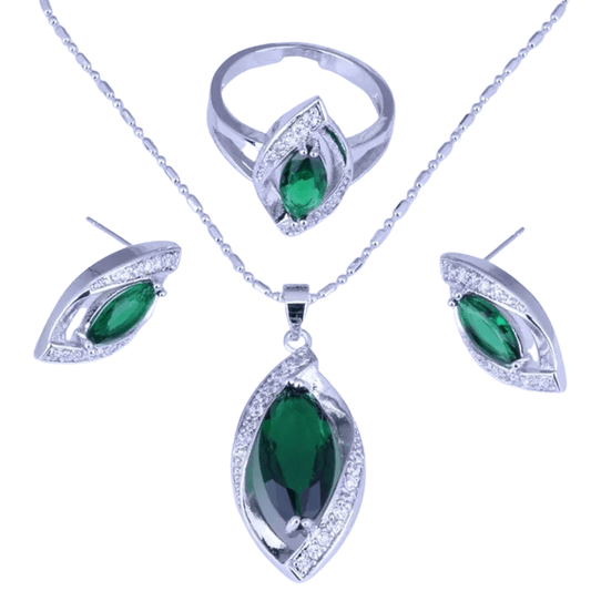 May Emerald Birthstone Jewelry Set