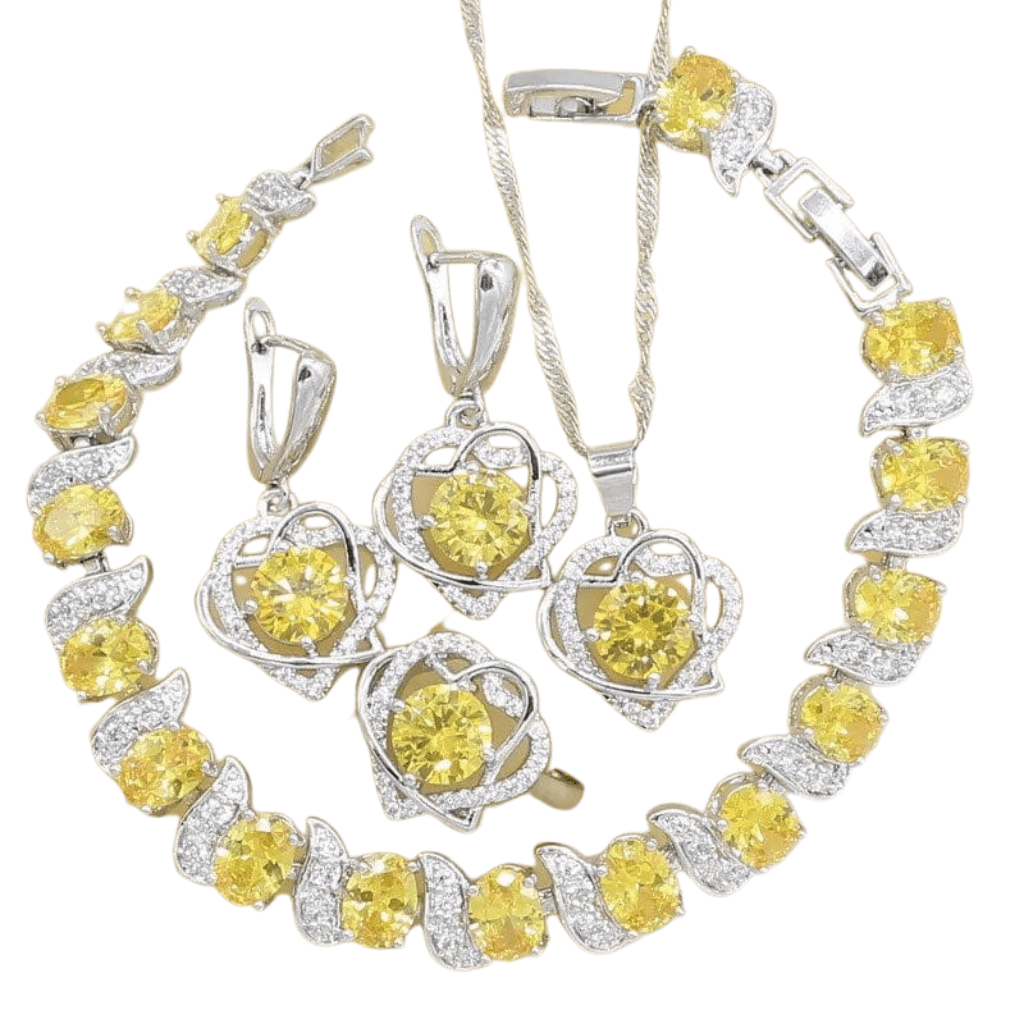 November Citrine Birthstone Jewelry Set