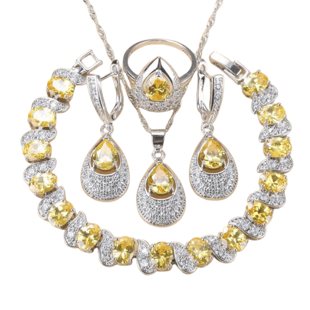 November Citrine Birthstone Jewelry Set