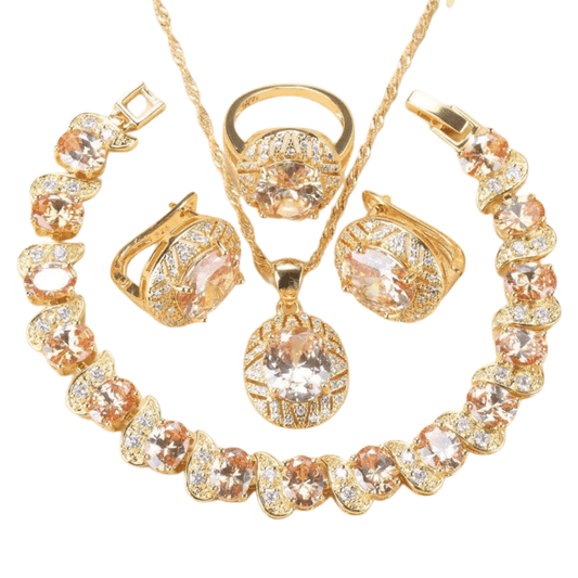 November Citrine Birthstone Jewelry Set