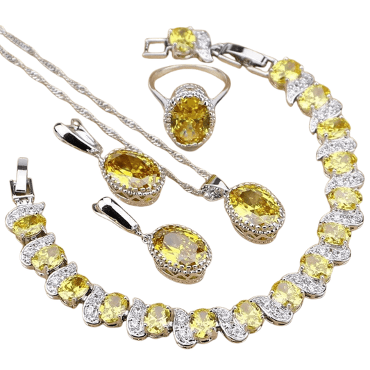 November Citrine Birthstone Jewelry Set